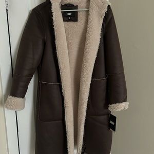 DKNY Faux Fur Coat